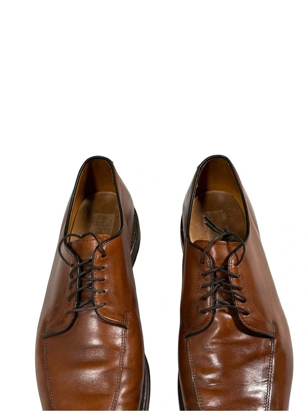 Allen Edmonds Delray Brown Leather Split Toe Derby Dress Shoes Mens 10.5 D USA